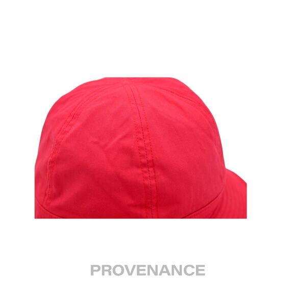 🔴 Balenciaga BB Logo Embroidered Bucket Hat - Red M - Picture 6 of 9